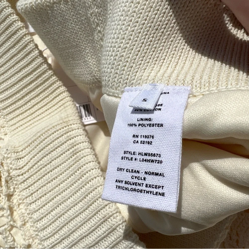 NEW HELMUT LANG CREAM CROCHET BIKER SHORTS - Picture 4 of 7